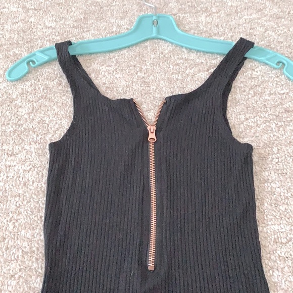 Zip Down Tank Top Bodysuit - Picture 2 of 3
